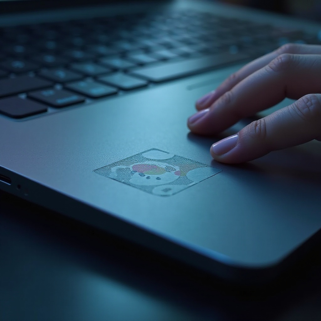 tlakové body na obrazovce notebooku