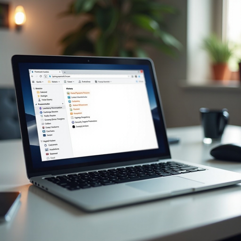 como ver o histórico no macbook
