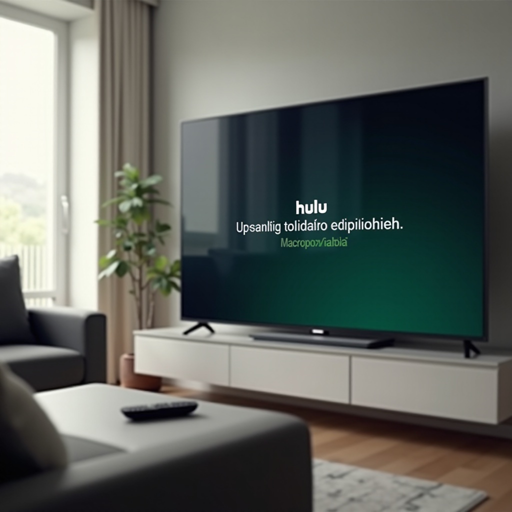 O Hulu diz que há uma atualização disponível na TV Samsung