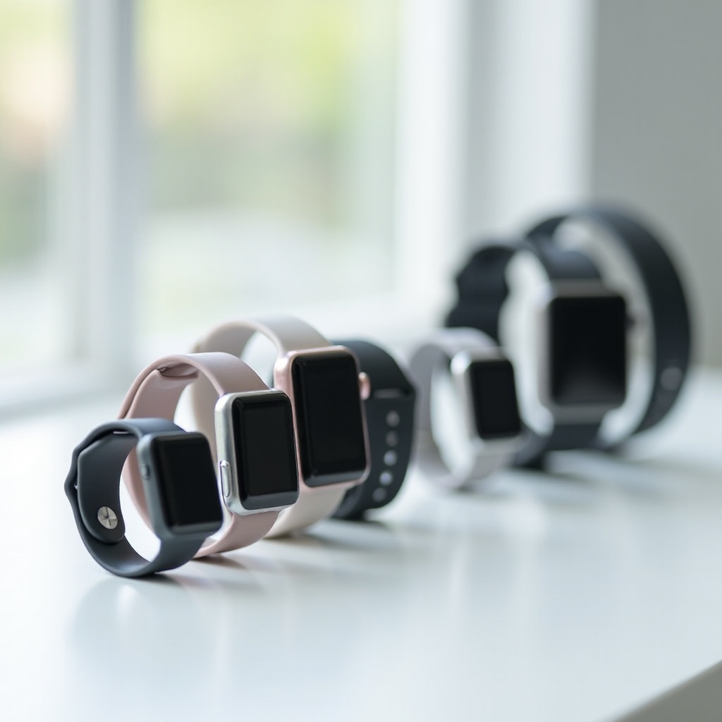 o que significa grupo de tamanho para o Apple Watch